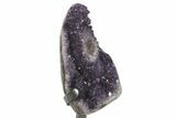 Dark-Purple Amethyst Geode Section on Metal Stand #233935-3